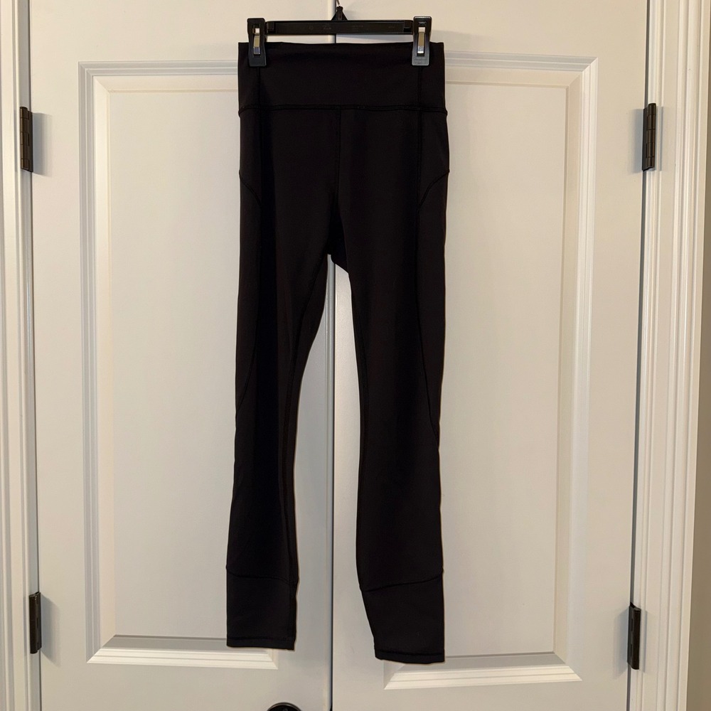 Lululemon Black Workout Leggings Yoga‎ Running Athletic Pants Size 4